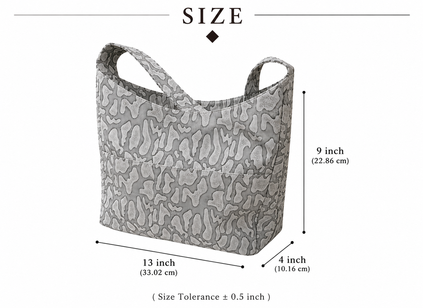 Elegant Grey Textured Tote Bag.