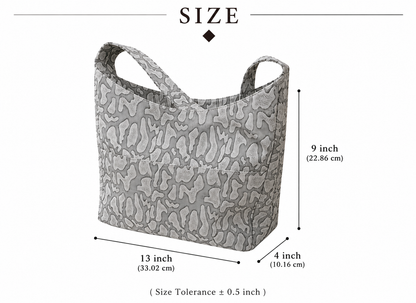 Elegant Grey Textured Tote Bag.
